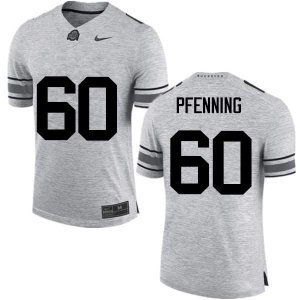 NCAA Ohio State Buckeyes Men's #60 Blake Pfenning Gray Nike Football College Jersey SIC8845PJ